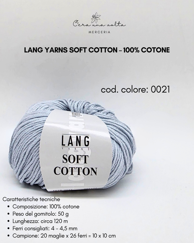 Lang Yarns Soft Cotton – 100% Cotone