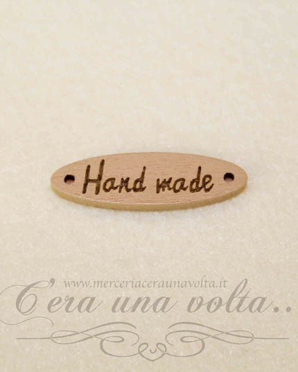 Targhetta Hand Made in legno