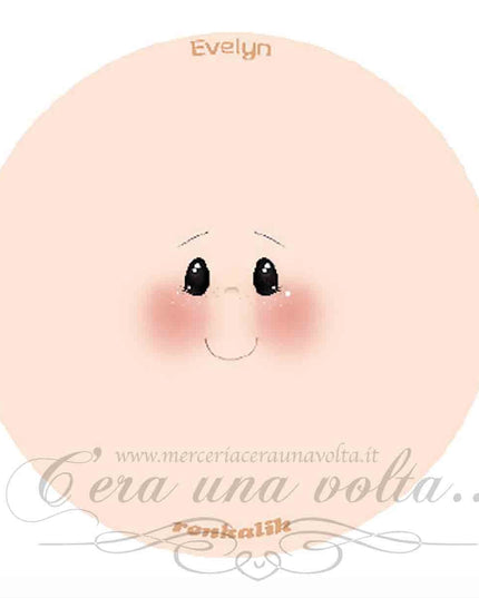 Viso stampato su tessuto Evelyn