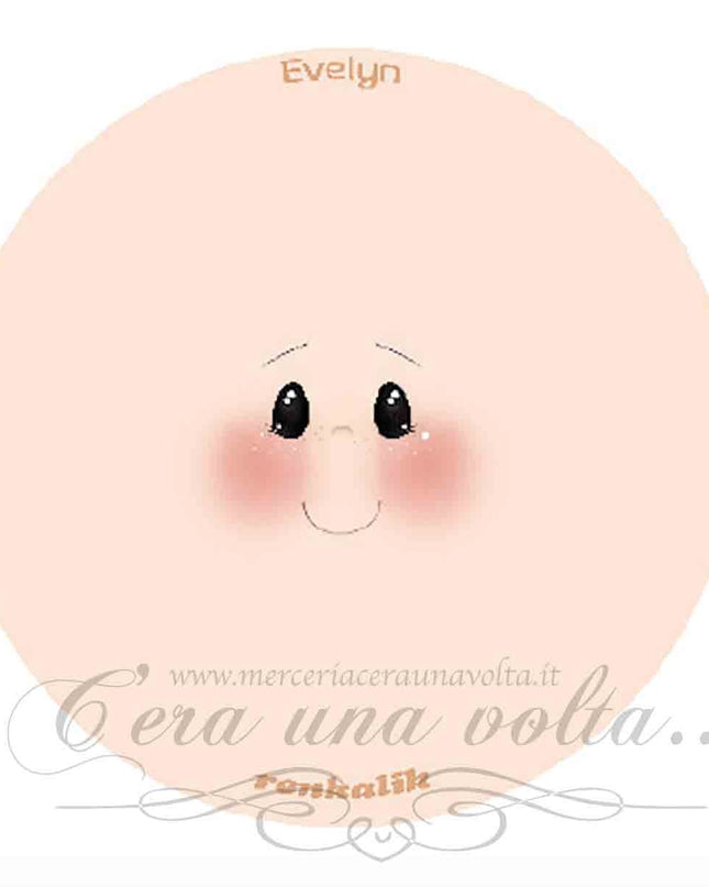Viso stampato su tessuto Evelyn