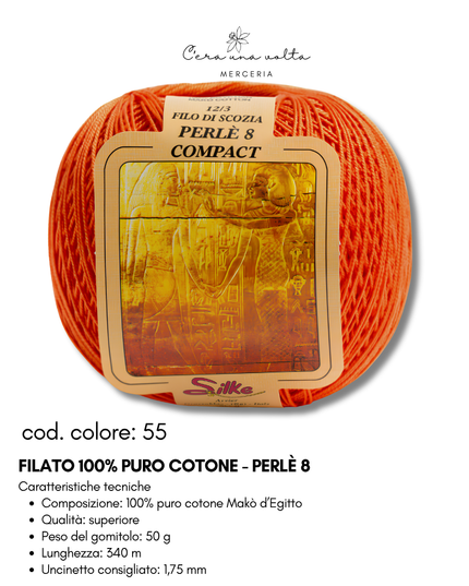 Filato 100% Puro Cotone - Perlè 5 e Perlè 8