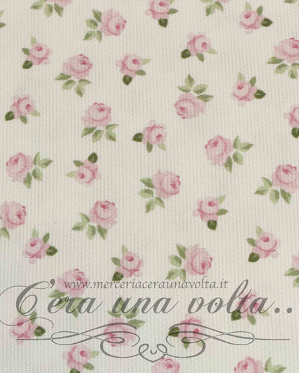 Tessuto Shabby Piquet Rose Rosa