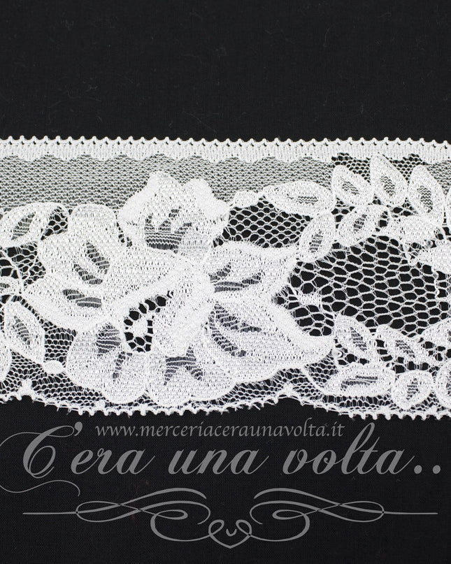 Pizzo in tulle rose h 7 cm