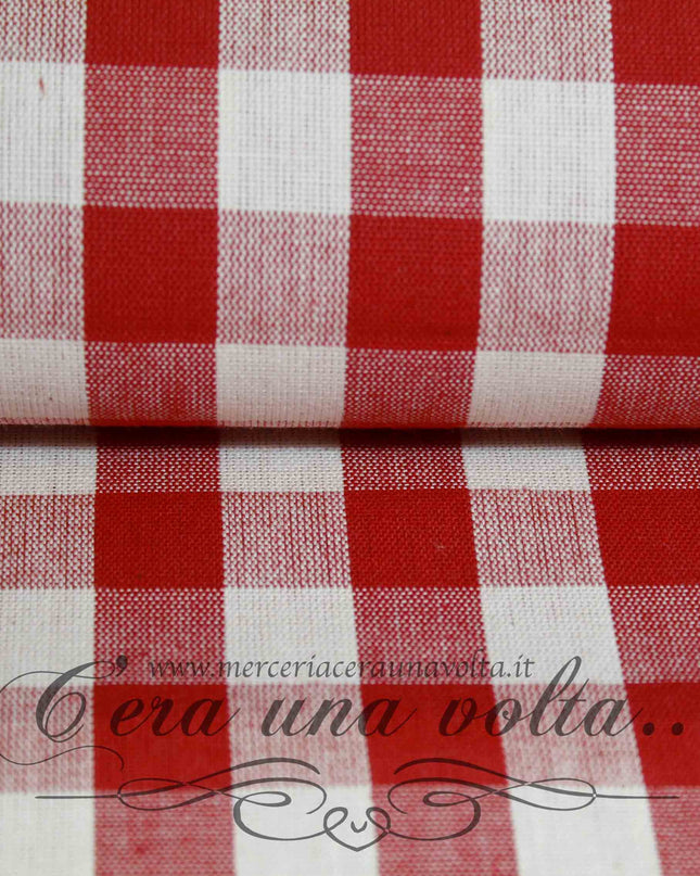 Tessuto in cotone country squares