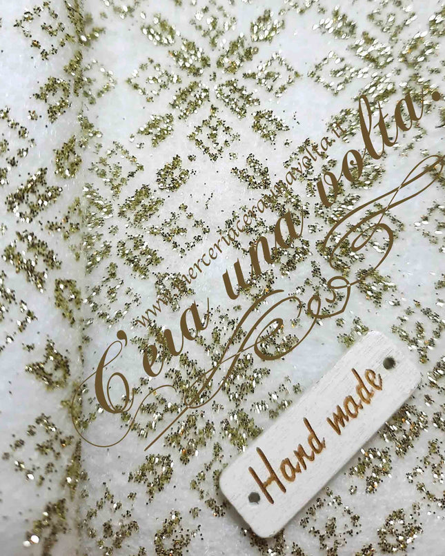 Cm 40 x 50 Pannolenci Glitter Stampato