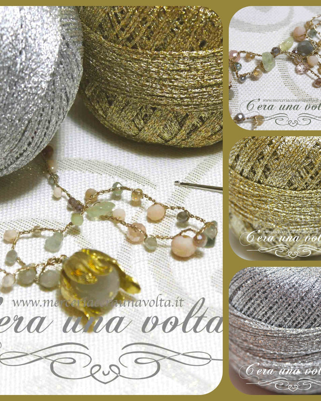 Filato metallico per collane