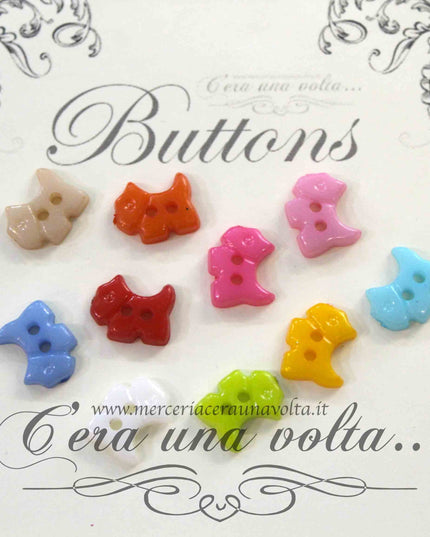 Set 10 pz Bottoni a forma di cagnolino