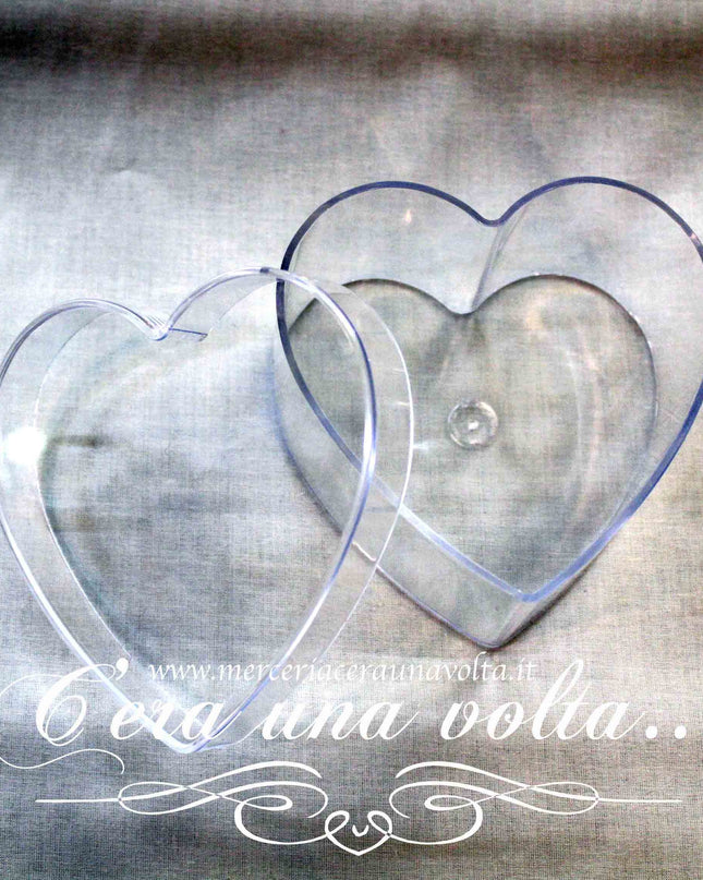 Scatola in plastica trasparente cuore