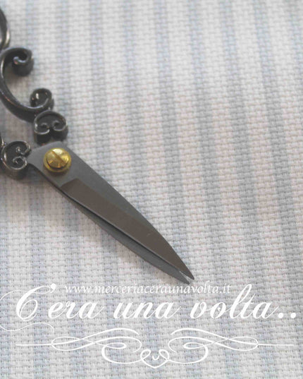 Tela Aida pretagliata stampata 5,5 pti/cm - 14 ct a Righe Azzurre