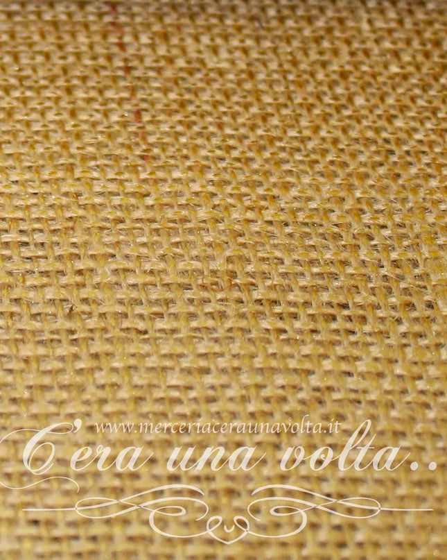 Tela da ricamo in Juta con stampa Lurex