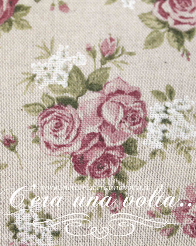 Tessuto Provenzale Rose Inglesi