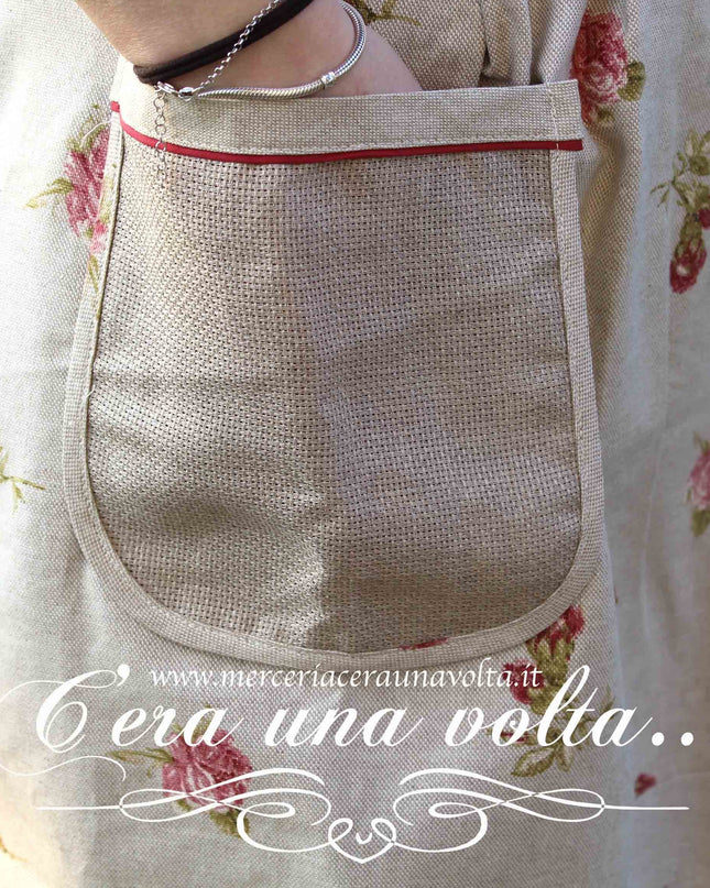 Grembiule a vita da ricamare Roses