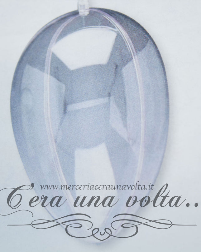 Uovo in plastica trasparente 80 mm