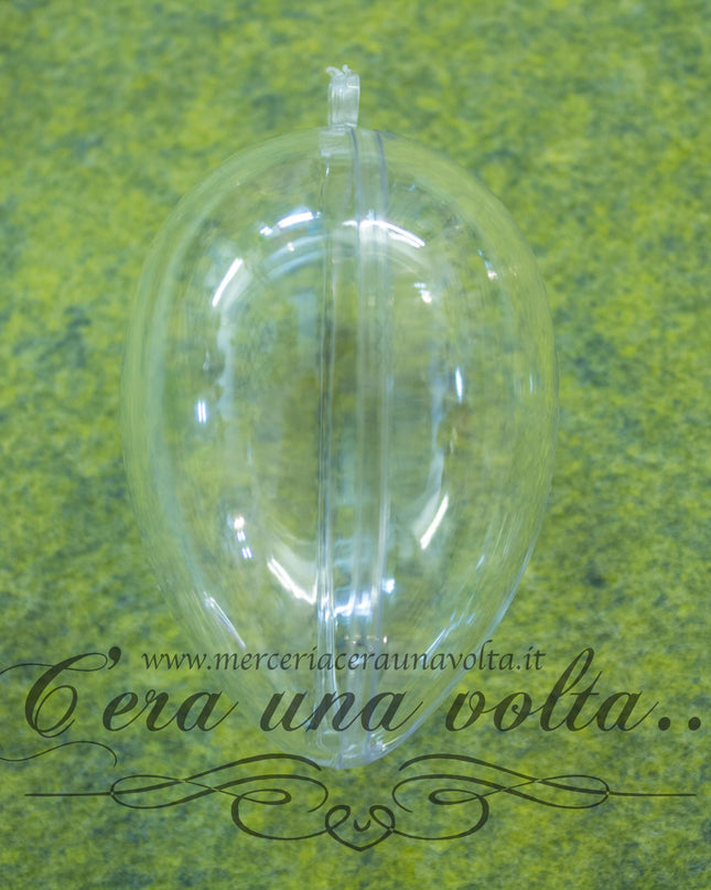 Uovo in plastica trasparente 80 mm