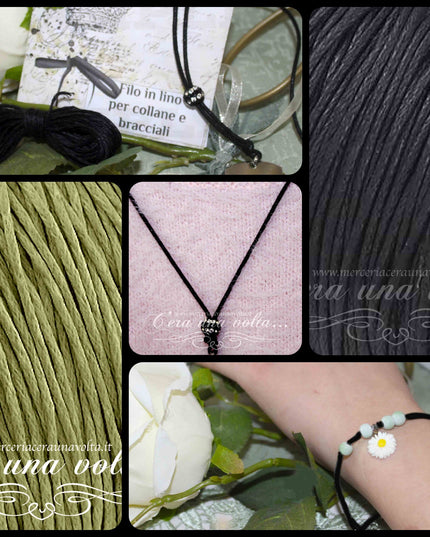 5 mt Cordino in lino per collane e braccialetti