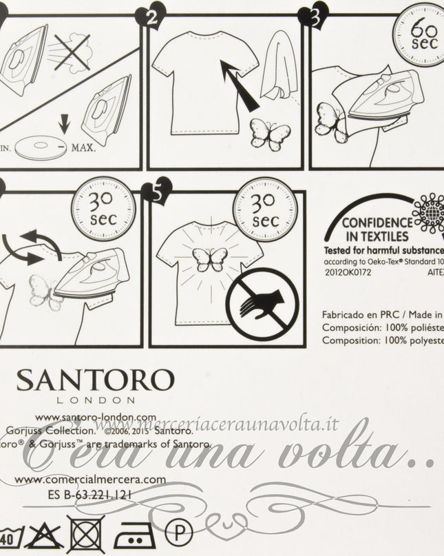 Etichetta termo adesiva per rattoppo quadrata Santoro Bambola Verde Chiaro