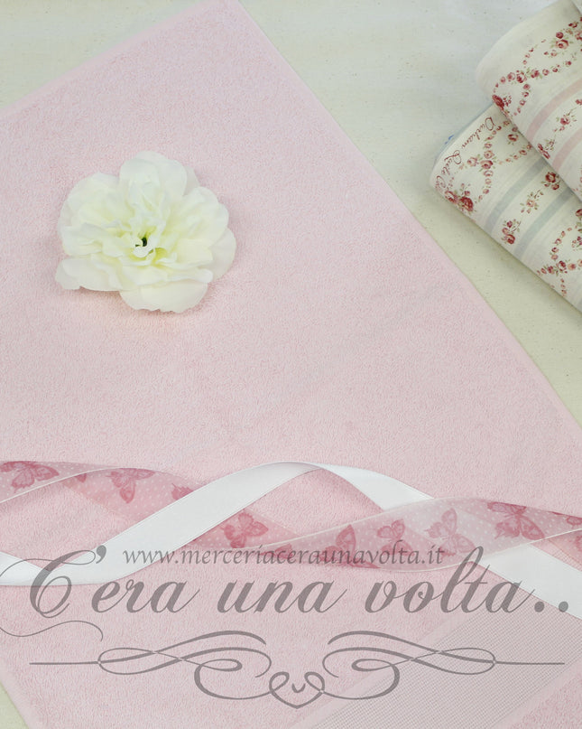 Asciugamano asilo da ricamare Rosa