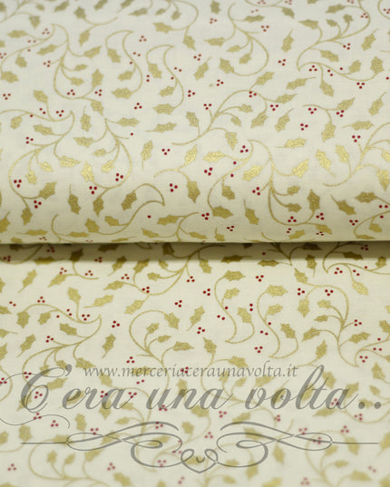 Tessuto in cotone Gold Leaves