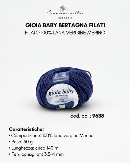 Gioia Baby Bertagna Filati – Filato 100% lana vergine Merino, gomitolo da 50 g