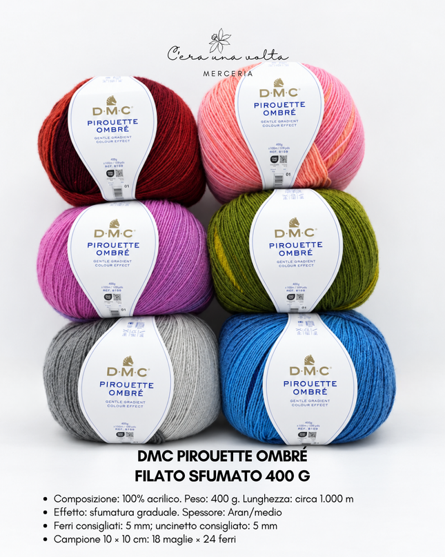 DMC Pirouette Ombré – Filato Sfumato 400 g