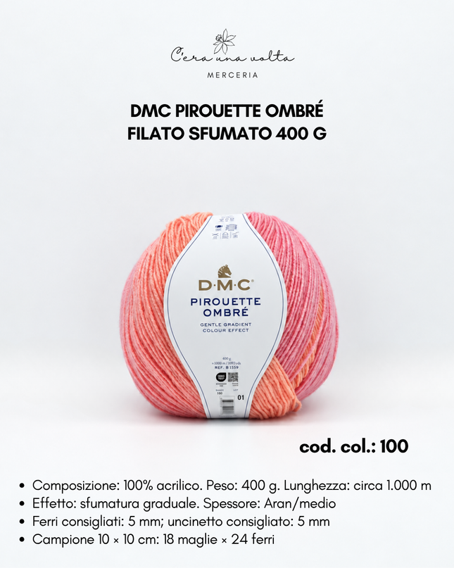 DMC Pirouette Ombré – Filato Sfumato 400 g