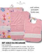 animaletti fondo rosa