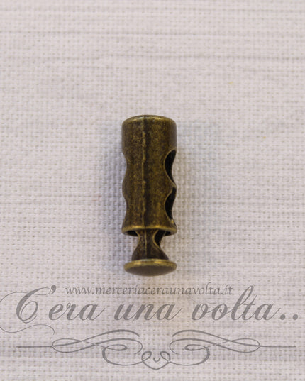 Fermacorda a molla Ottone 2 fori in metallo
