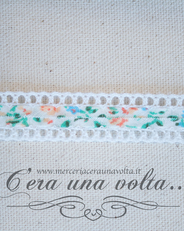 Pizzo Tramezzo fiori colorato