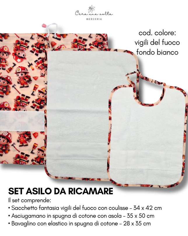 Set asilo fantasia da ricamo