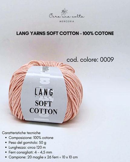 Lang Yarns Soft Cotton – 100% Cotone
