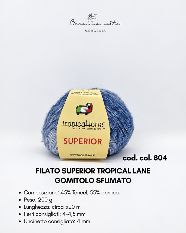 Filato Superior Tropical Lane – gomitolo sfumato da 200 g