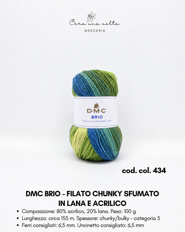 DMC Brio – Filato sfumato in lana e acrilico da 100 g
