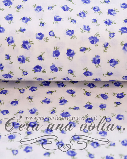 Tessuto shabby Rose Blu