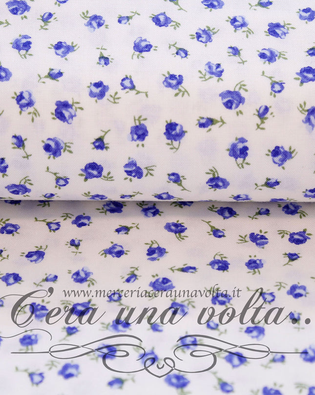 Tessuto shabby Rose Blu