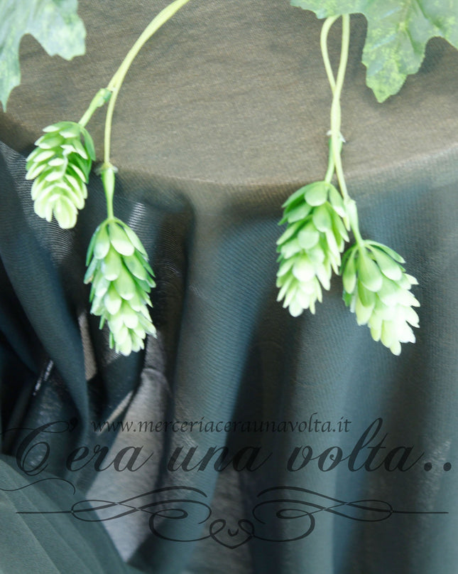 Tessuto in Tulle Elasticizzato Verde Foresta