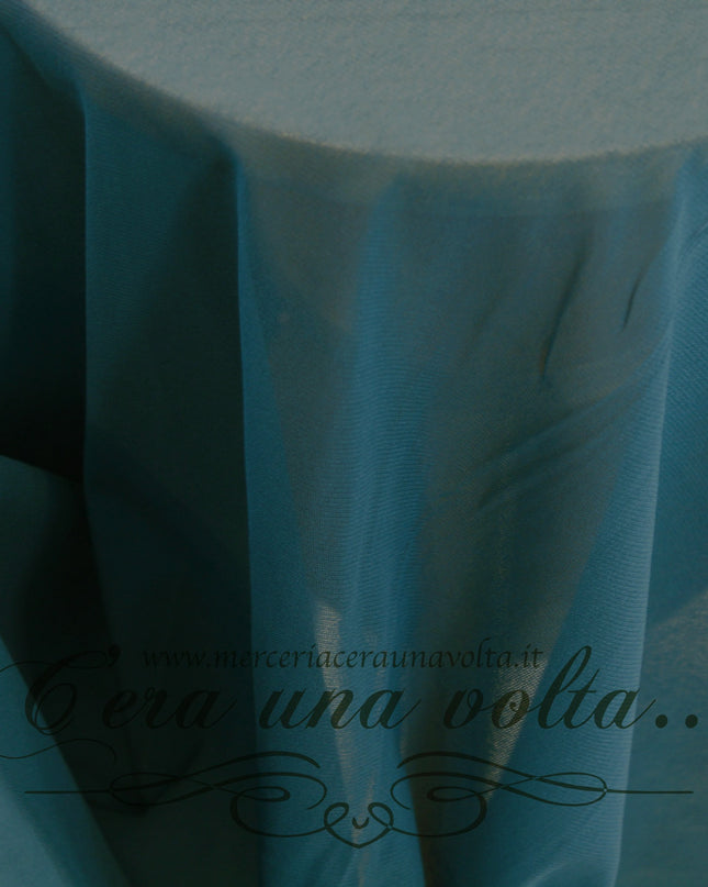 Tessuto in Tulle Elasticizzato Ottanio