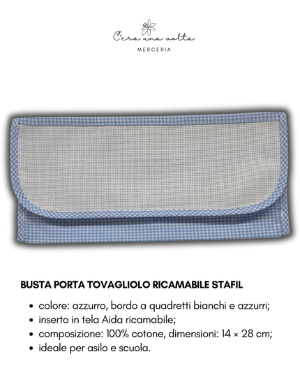 Busta porta tovagliolo ricamabile stafil
