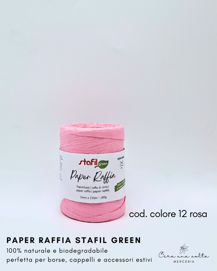 Paper Raffia Stafil Green
