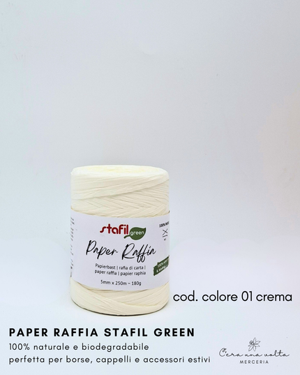 Paper Raffia Stafil Green